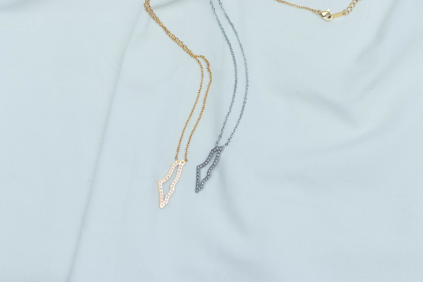 Palestine Cubic Encrusted Map necklace π΅πΈ
