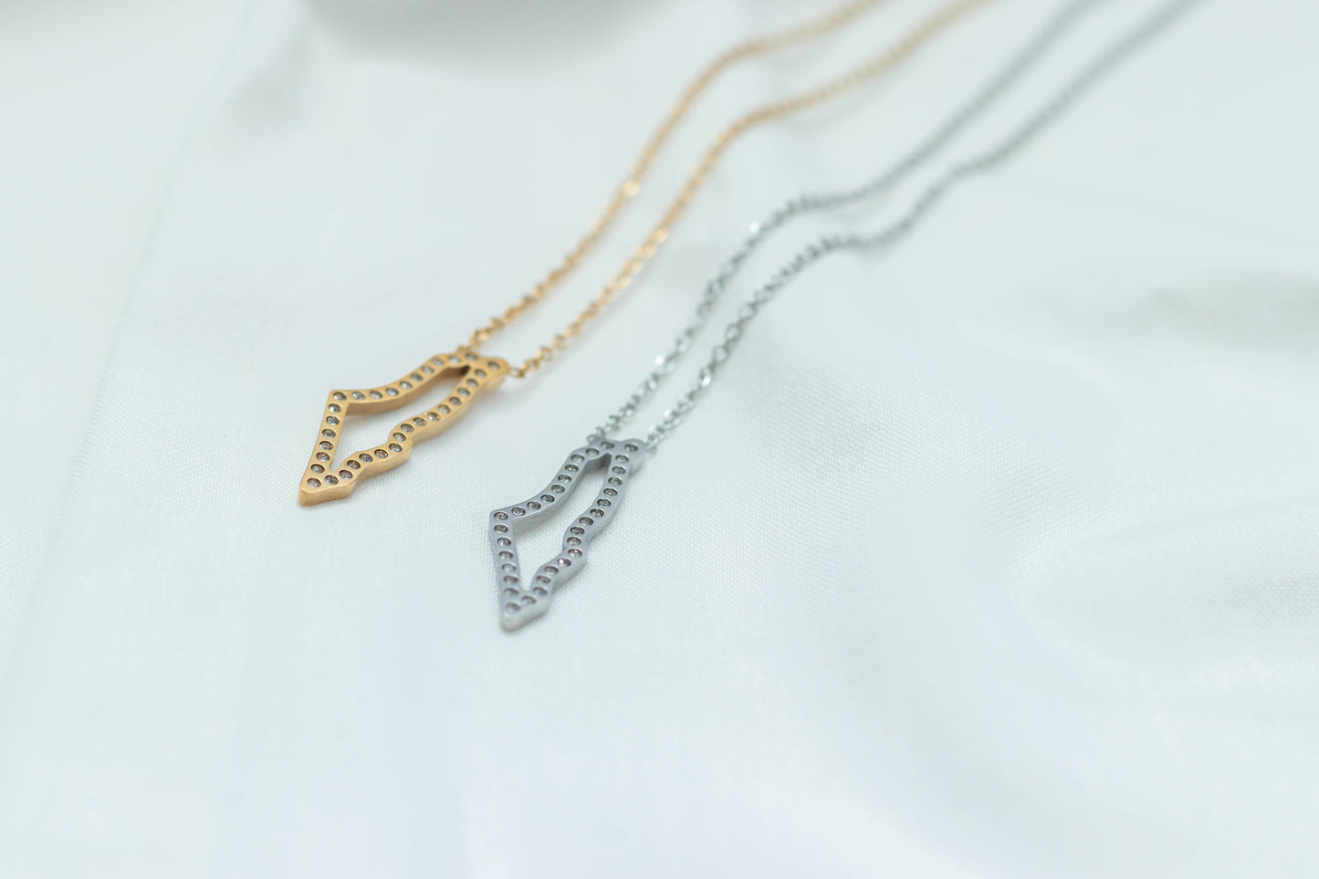 Palestine Cubic Encrusted Map necklace π΅πΈ