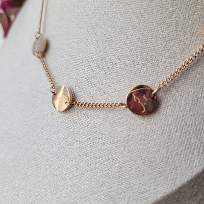 Gratitude, love, patience and trust necklace