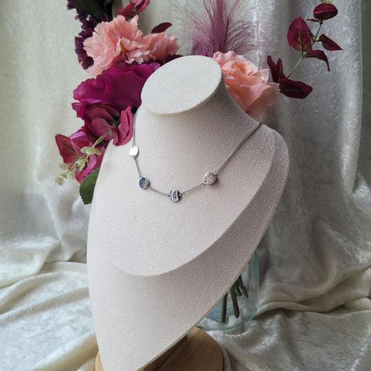 Gratitude, love, patience and trust necklace