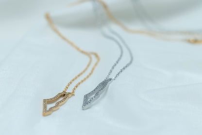 Palestine Cubic Encrusted Map necklace 🇵🇸