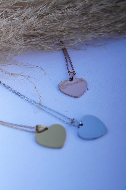 Custom heart necklace and keyring combo for her