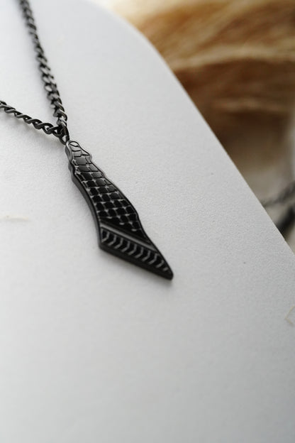 Mens Palestine Map necklace