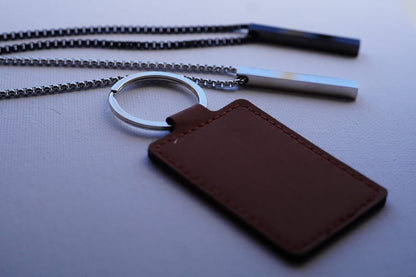 Custom necklace and keyring combo for him