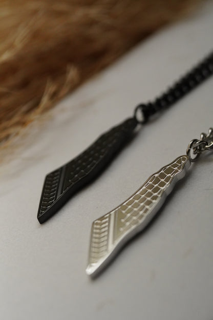 Mens Palestine Map necklace