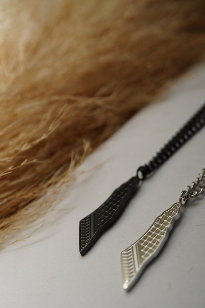 Mens Palestine Map necklace