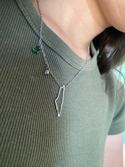 Palestine Emerald stone necklace